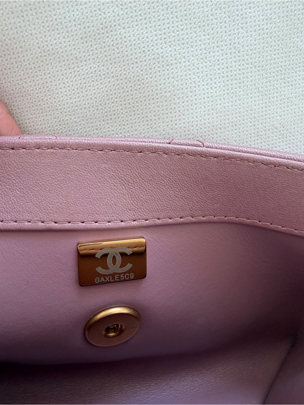 CHANEL Quilted Mini Flap Bag in Dusty Lavender with Gold Hardware - Picture 8 of 15